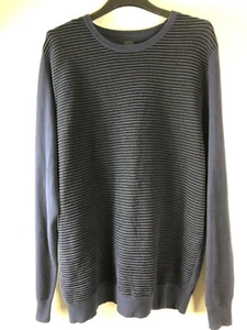 14th & Union Mens XL Striped Pullover  Sweater Blue Black Knit  - Picture 1 of 4