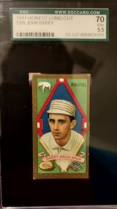 1911 T205 John Barry, SGC 5.5!  Amazing Color!  High Grade! WOW!  Buy It Now