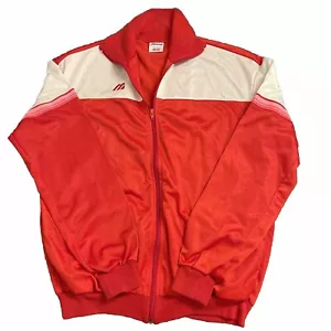 Rare Vintage Red Mizuno Made In USA Sports Track Jacket Size Xl-xxl Polyester - Picture 1 of 18