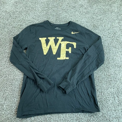 Wake Forest Demon Deacons Shirt Adult Small Black Football College Nike Mens Cover