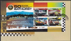 2012 FDC Australia. 50 years Racing at Bathurst. MS. Pict.FDI "BATHURST" - Bild 1 von 1
