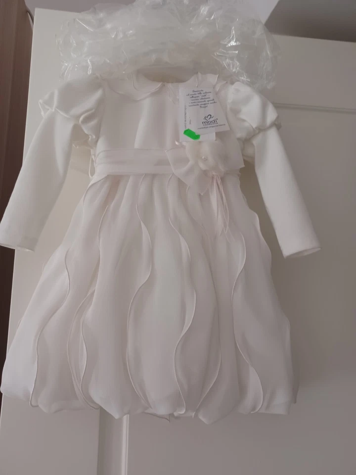 Abito Battesimo bimba NUOVO. Modì, 9 mesi, avorio. - Immagine 1 di 4