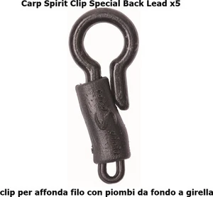 Carp Spirit Clip Special Back Lead 5PZ CLIP X PIOMBO AFFONDA FILO CARP FISHING - Foto 1 di 1