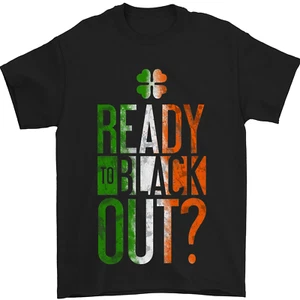 Camiseta para hombre Ready to Black out Día de San Patricio MMA 100 % algodón - Imagen 1 de 2