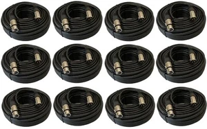 12 Pack 25FT Pro XLR 3Pin Male to Female Microphone Mixer Extension Audio Cable - Picture 1 of 1