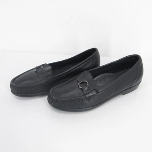 SAS Jewel Anillo Mocasines Mujer 7.5 W Zapatos Cuero Negro Sin Cordones Trípode Comodidad - Imagen 1 de 11