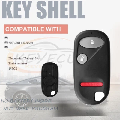 FIT FOR HONDA ELEMENT 2005 2006 2007 2008 2009 2010 2011 CAR KEY FOB WITH HOLDER - Image 1 of 4