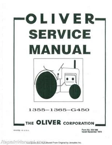 Oliver White 1355 1365 G450 Tractor Service Manual - Picture 1 of 1