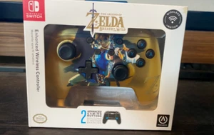 PowerA Zelda Breath of the Wild Enhanced Wireless Controller Gold Chrome - Picture 1 of 2