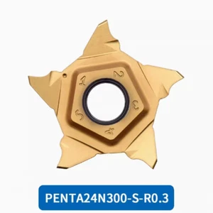 2P PENTA24N300-S-R0.3 PENTA 24 Carburo Estrella Ranuradora Inserto - Imagen 1 de 6