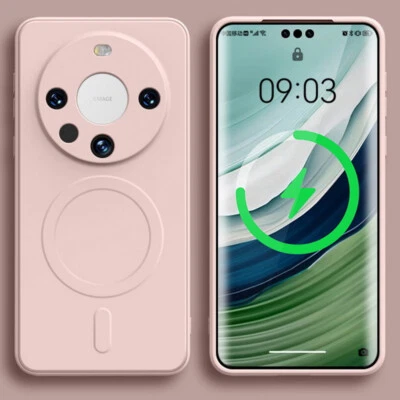 MagSafe Silicone TPU Soft Phone Case For Huawei Mate 60 50 P60 P50 P40 Pro Cover - Image 1 of 4