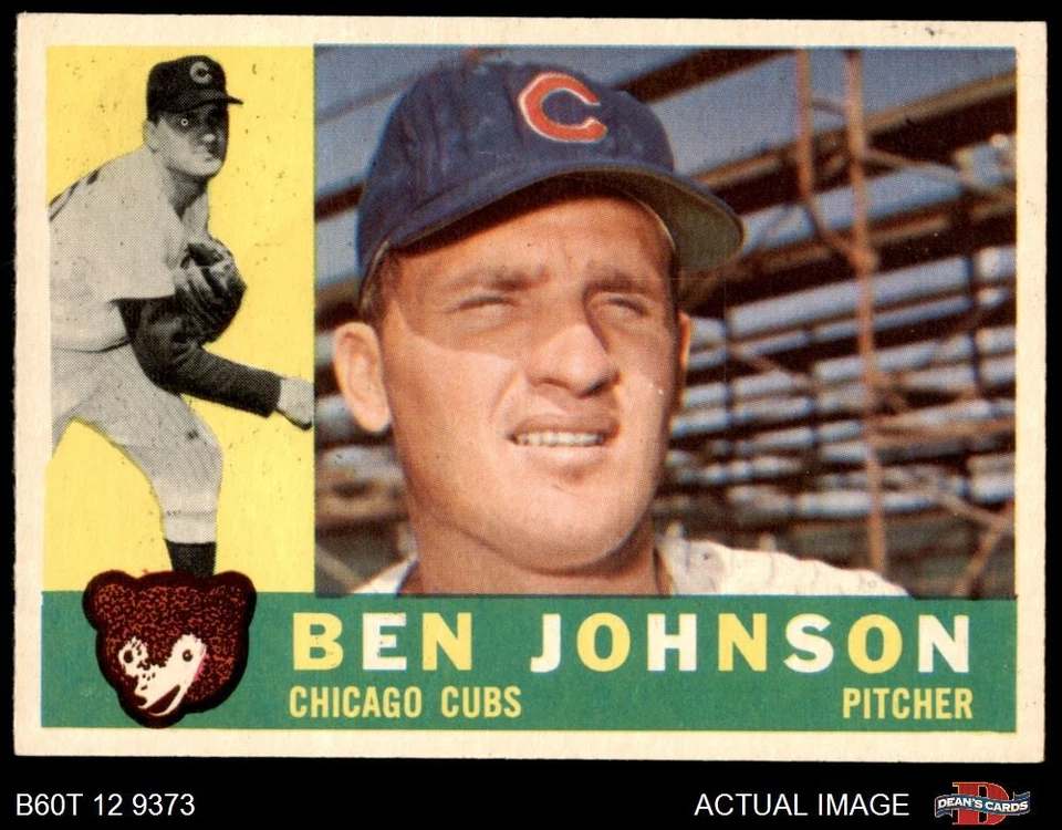1960 Topps #528 Ben Johnson Cubs 6 - EX/MT - Image 1 of 1
