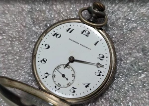 SELTENE VINTAGE Tavannes Taschenuhr mit offenem Zifferblatt,900 Silber Gehäuse.Verkauf wie besehen. - Bild 1 von 8