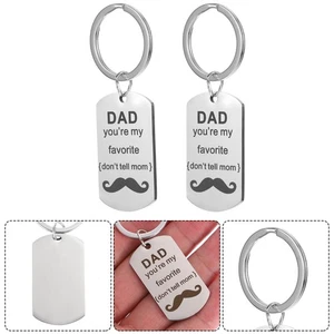 2 Piezas Llavero Barbudo Grande Padre Papá Anillo Inoxidable Bolsa Accesorios - Imagen 1 de 10
