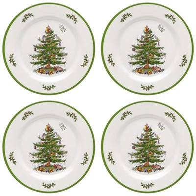 Juego de 4 platos de cena de melamina para árbol de Navidad Foto 1 de 4