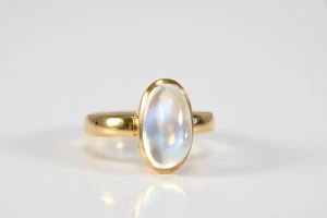 N91V47- Gold 750 18kt Ring mit Mondstein - Bild 1 von 12