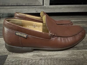 Mephisto Cool-Air Men’s Size 9 Brown Venetian Plain Front Loafers - Picture 1 of 12
