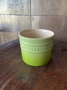Le Creuset Kiwi Lime Green Small Utensil Crock Body of Large Spice Jar 4" 5" - Picture 1 of 18