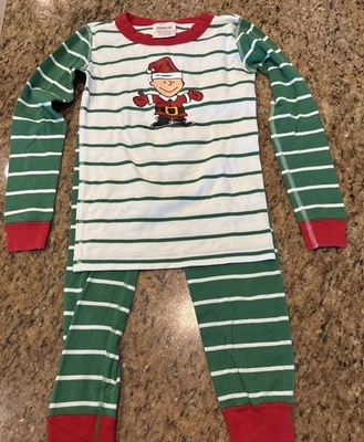 Pijama de Navidad Hanna Andersson Niños Talla 6-7 120 Cm Cacahuetes Charlie Marrón Foto 1 de 4