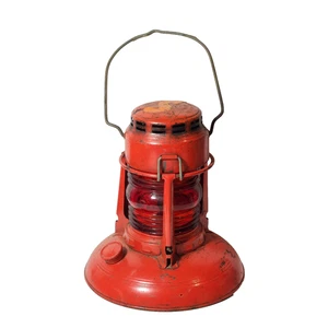 Vintage Dietz No. 40 Kerosene Lantern Traffic Gard Red Glass Globe - Picture 1 of 22