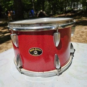 Vtg MICA-SONIC Rack Tom Drum 12 x 9 Red Sparkle - Picture 1 of 13