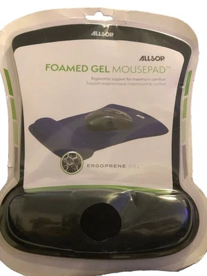 Allsop Ergoprene Gel Mouse Pad/Wrist Rest Combo Black (30191) ALS30191 - Image 1 of 2