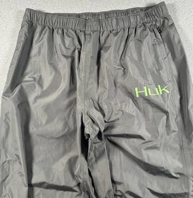 HUK Pants Mens 2XL Grey Fishing Rain Performance Outdoor Sport Packable Hiking - Image 1 of 4