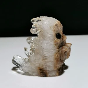 Natürliche Kristall Cluster Quarz Mineral Proben, handgeschnitzte Igel Heilung, P - Bild 1 von 8