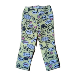 Barbie Doll Yellow Capri Pants OMG Talk Bubble Comic Style Sleepwear Capris - Picture 1 of 2