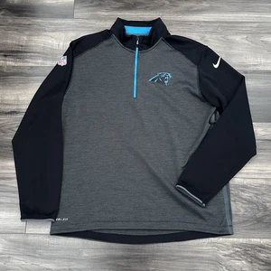 Nike Carolina Panthers Onfield Apparel L 1/4 Zip Pullover Giacca Uomo XL Grigio - Foto 1 di 7