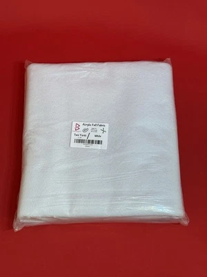 2 yardas 72” fieltro suave acrílico tela profesional alta calidad blanco 1,6 mm Foto 1 de 4