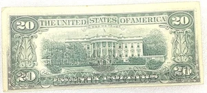 ERROR $20 FRN 1974 - OFFSET OBV/REV - BLEED THRU ON REV FROM OBV - Picture 1 of 6