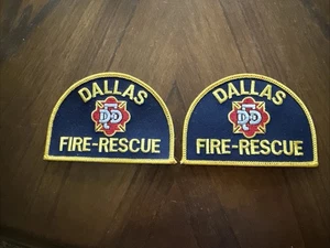 DALLAS TEXAS FIRE - RESCUE FIRE DEPARTMENT PATCH SHOULDER SIZE UNUSED Set Of 2! - Picture 1 of 1