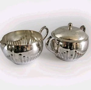 3 Piece World Silver On Copper Covered Sugar Dish And Creamer - Picture 1 of 5