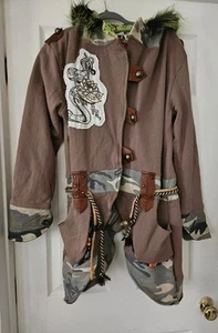 West Soul Design Factory Funky 100% Cotton Jersey Jacket Size M - Picture 1 of 11