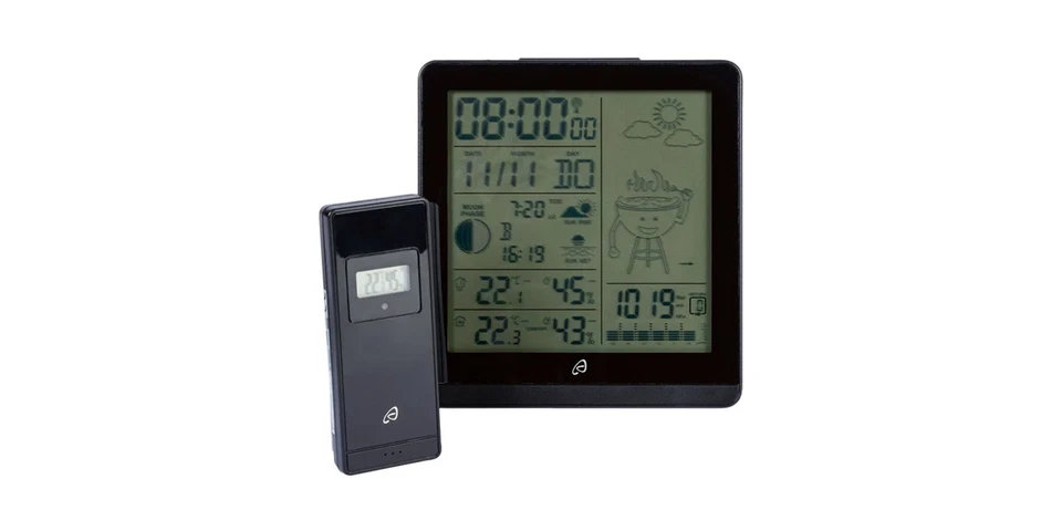 AURIOL Funk-Wetterstation Uhrzeit Temperatur Außensensor Grillwetter-Anzeige - Bild 1 von 1
