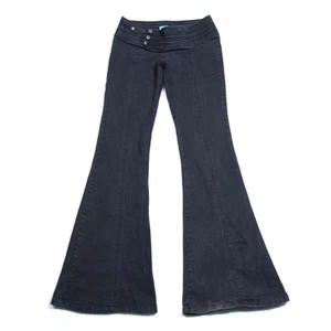 TBY Jeans Damen 28 - 27x31 Boho Flared Snap Waist Pull On Schwarz Hose - Bild 1 von 12