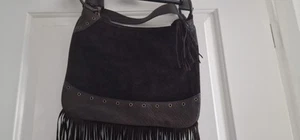 Vintage Suede Fringe Boho Shoulder bag - Picture 1 of 7