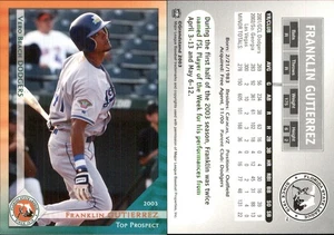 Franklin Gutierrez 2003 Grandstand Vero Beach Dodgers 7 Vero Beach Dodgers - Picture 1 of 1