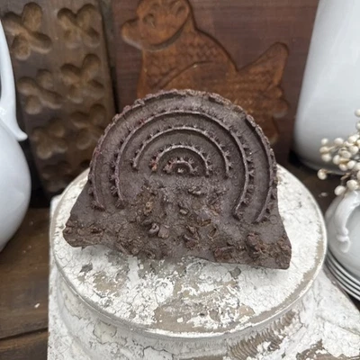 SELLO BLOQUE TELA IMPRESIÓN TEXTIL TALLADO A MANO MADERA Decoración Arte Antiguo #8 Foto 1 de 4