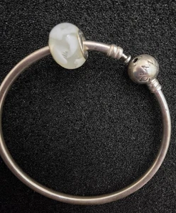 Weißer Anhänger auf 925 Sterling Silber kompatibel mit anderen Marken - Bild 1 von 3