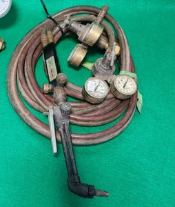 SELTEN VINTAGE Handwerker Schweißbrenner Sauerstoff & Acetylen Regler Schlauch 62454131 - Bild 1 von 17