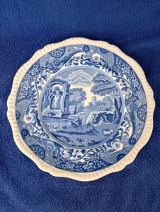 Copeland Spode Blue Italian England China Plate 10.5" White Scalloped Border - Picture 1 of 8