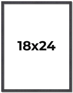 18x24 Frame Brown Picture Frame  Modern Photo Frame UV Acrylic, Acid Free Backer - Picture 1 of 10