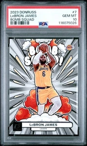 2023 Panini Donruss Bomb Squad: LeBron James #7 LAKERS NBA PSA 10 - Picture 1 of 2