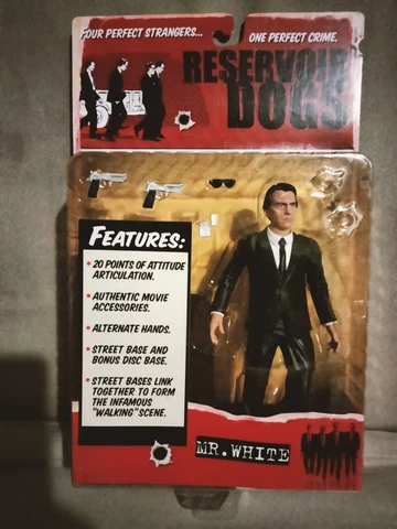 Reservoir Dogs Mr. White Action Figure - Harvey Keitel - Mezco -BRAND NEW,SEALED Cover