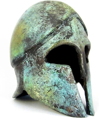 Casco Corintio Antiguo Griego Museo Bronce Réplica 1378 Foto 1 de 4
