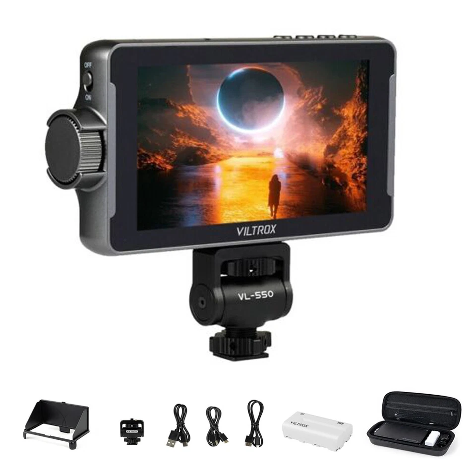 DE Viltrox DC-550 Pro 5,5" Touchscreen Kamera Field Monitor 4K HDMI Monitor - Bild 1 von 4