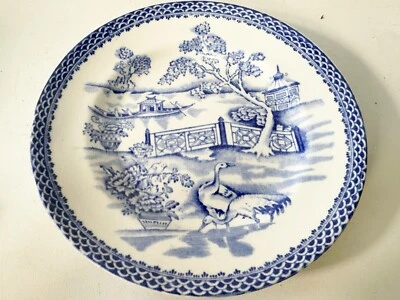 ANTIGUO PLATO DESIERTO THOMAS TILL SONS CLYDE BURSLEM DISEÑO ORIENTAL CHINO 7" Foto 1 de 4