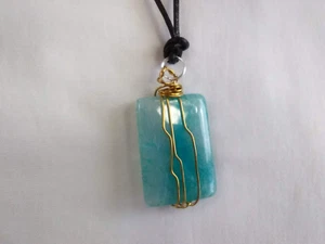 Boho Semi-precious Stone Pendant Necklace 22" Women's Jewelry USA Seller Gift - Picture 1 of 6